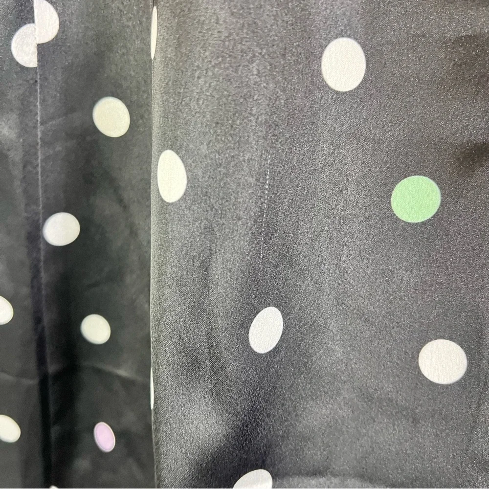 Charlie Holiday Black Satin Polka Dot Mini Dress – Flirty & Timeless Size